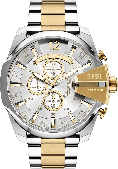 Diesel Men's Mega Chief Chronograph Two-Tone Stainless Steel Watch (Model: DZ4701)
