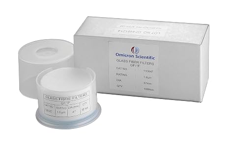 Omicron 130047 Borosilicate Glass Fiber Binder Free Filter, 1.6 m, 47 mm (Pack of 100)