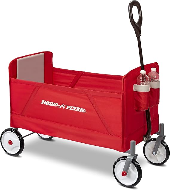 Radio Flyer EZ Folding Wagon, Folding Trolley for kids, garden and cargo cart, Ages 1.5+