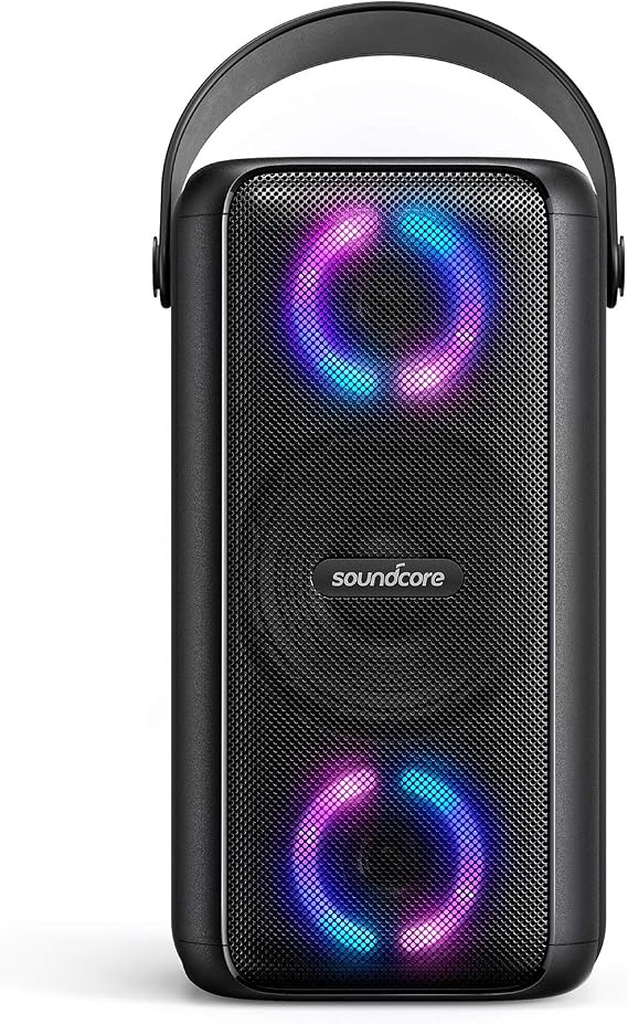 Soundcore Trance Bluetooth Speaker - Outdoor Bluetooth Speaker with 18 Hour Playtime, BassUp Technology, 101dB Sound, LED Lights, App, IPX7 Waterproof