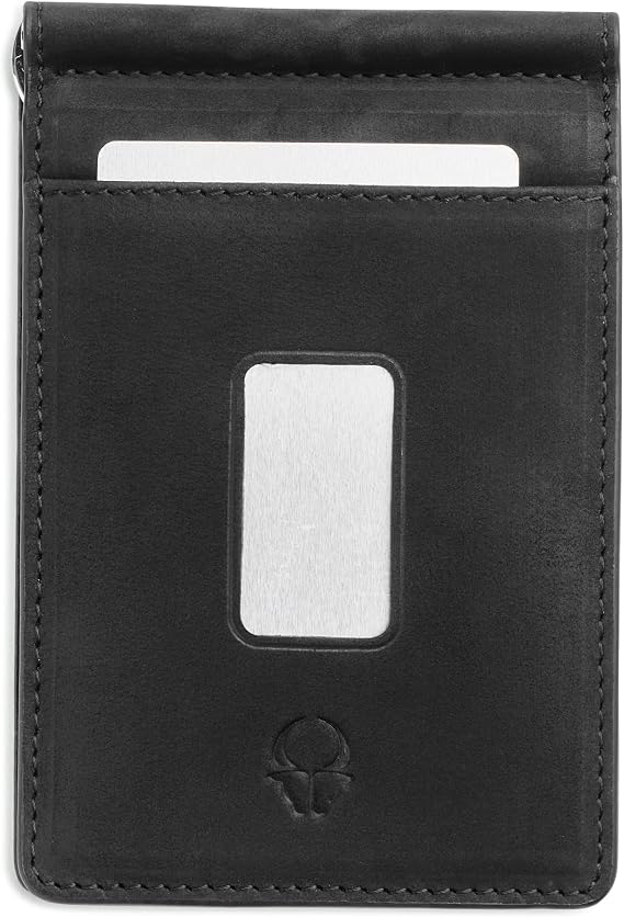 DONBOLSO Slim Leather Wallet - Minimalist Bifold Wallet for Men - RFID Blocking Protection Money & Card Holder - Durable & Functional Front Pocket Wallet - Best Present for Father's Day & Birthday