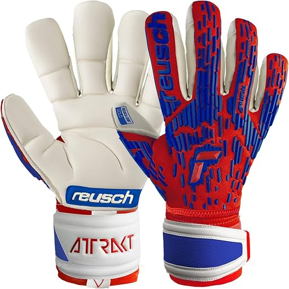 Reusch Attrakt Freegel Gold Finger Support Soccer Goalkeeper Gloves