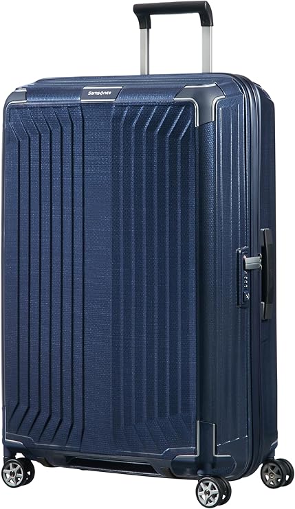 Samsonite Lite-Box - Premium Hard-Shell Suitcase, Large 75 cm, 4-Wheel Suitcase, Lightweight, TSA Lock, 98L - 3.10 kg - Blue (Deep Blue)