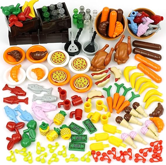 Klemmbausteine Klassische Essen-Zubehör für Haus Küche Bauernhof MOC Teile