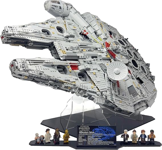 Acrylic Display Stand compatible with LEGO UCS Millennium Falcon (75192) - Easy Assembly - Lego Set Not Included