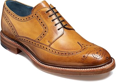 BARKER Bailey Mens Handmade Leather Brogue Oxford Dress Shoes - Timeless Elegance & Superior Craftsmanship - Formal & Business Wear