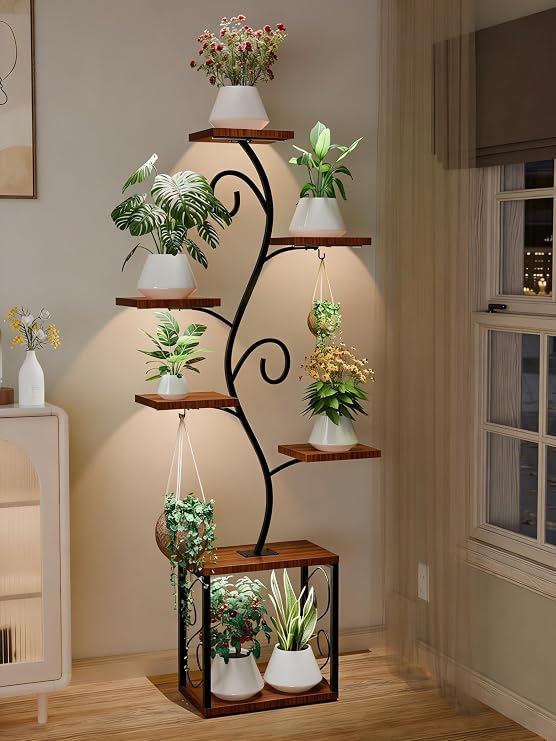Plant Stand with Grow Light, 62" Plant Shelf Indoor