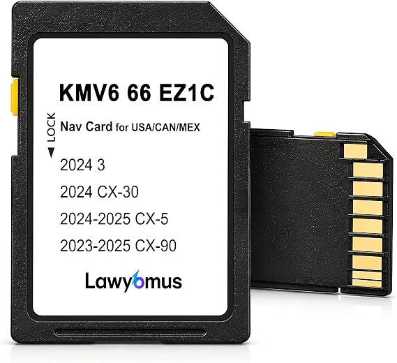 GPS Navigation SD Card KMV666EZ1C - Mazda Navigation SD Card for 2024 Mazda 3 / CX30, 2024-2025 CX5, 2023-2025 CX90 – Includes USA/Canada/Mexico Maps