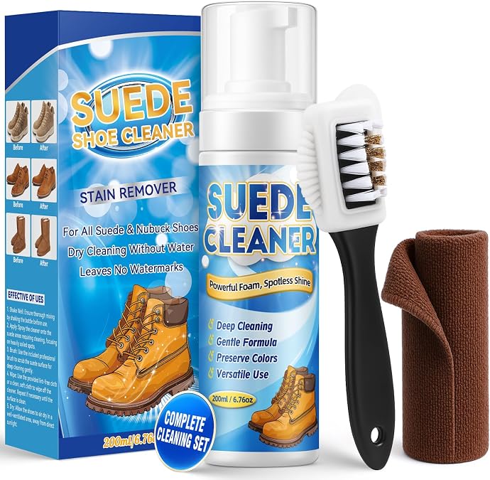Sneaker Cleaner Kit Shoe Cleaning Solution for White Shoes Foam Formula for Suede Leather Canvas
