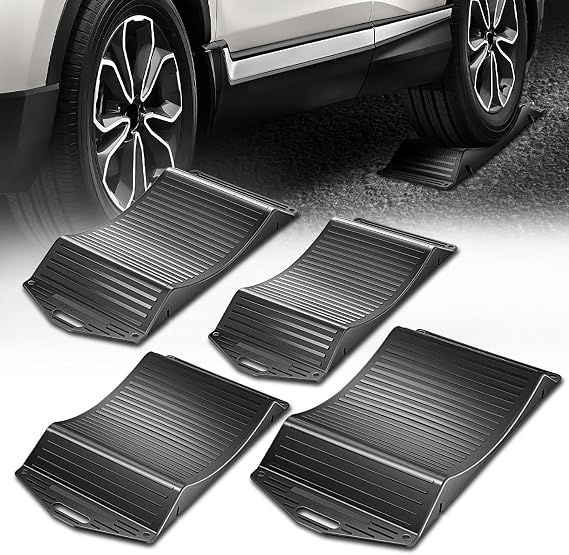 Auto Dynasty 4 Pack Tire Saver Ramps 80,000 Lbs for Car Storage, Anti-Slip