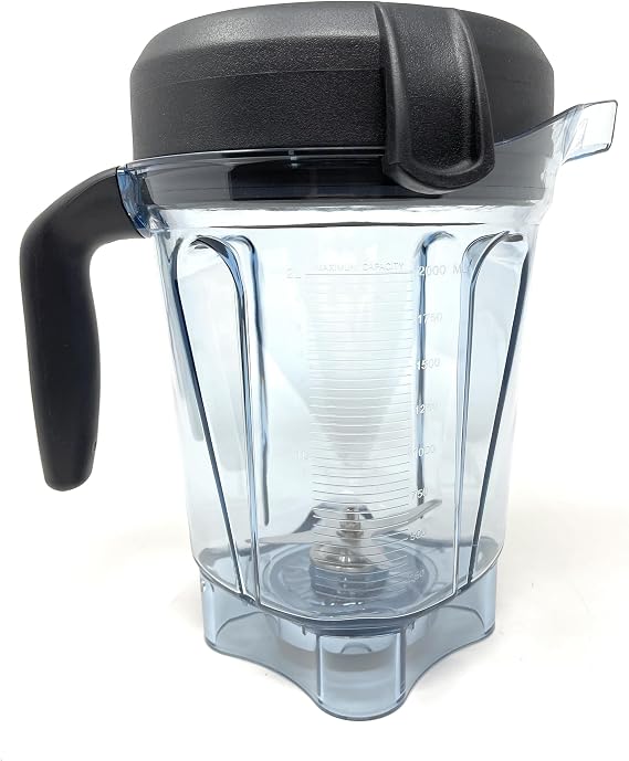 64-Ounce Blender Container, Transparent Food Blender Container with Blade Lid Blender Replacement Parts Compatible with Vitamix Blender 2L
