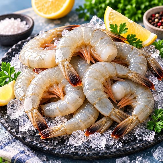 OCEANZEN Ecuador White Shrimp, Headless Shell-On, 12 lbs