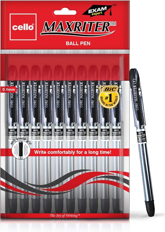 Cello Maxriter Ball Pen Set - Pack of 10 (Black)