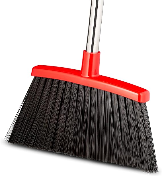 Broom Strongest 80% Heavier Duty - Outdoor Indoor Angle Broom with Extendable Broomstick for Sweeping - Easy Assembly & Durable, Great Use for Home Kitchen Room Office Lobby Floor