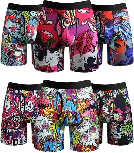 Men's Boxer Shorts for Men Long Leg Mens Boxers With Pouch, Moisture Wicking & Breathable No Ride Up Boxer Trunks Multipack