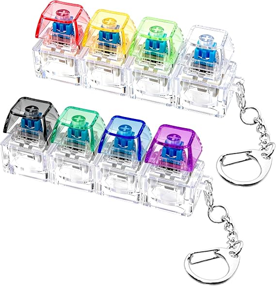 2 ADET Klavye Fidget Oyuncak, Klavye Fidget Anahtarlık 4'ü 1 Arada Klavye Dekompresyon Düğmesi Parmak Tıkırtı Oyuncaklar, Anahtarlık Düğmesi Stres Giderici Fidget Hediyeler Stres Rahatlama Stres
