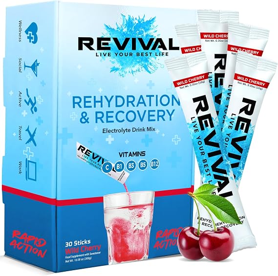 Revival Rapid Rehydration Electrolytes Powder | High Strength Sachet Drink