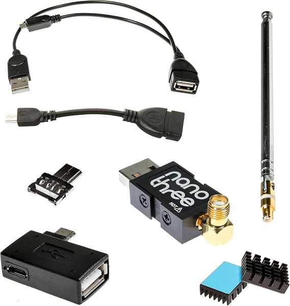 NESDR Nano 3 OTG - Premium Tiny RTL-SDR Bundle for Android and Other USB OTG (microUSB) Host Devices. RTL2832U