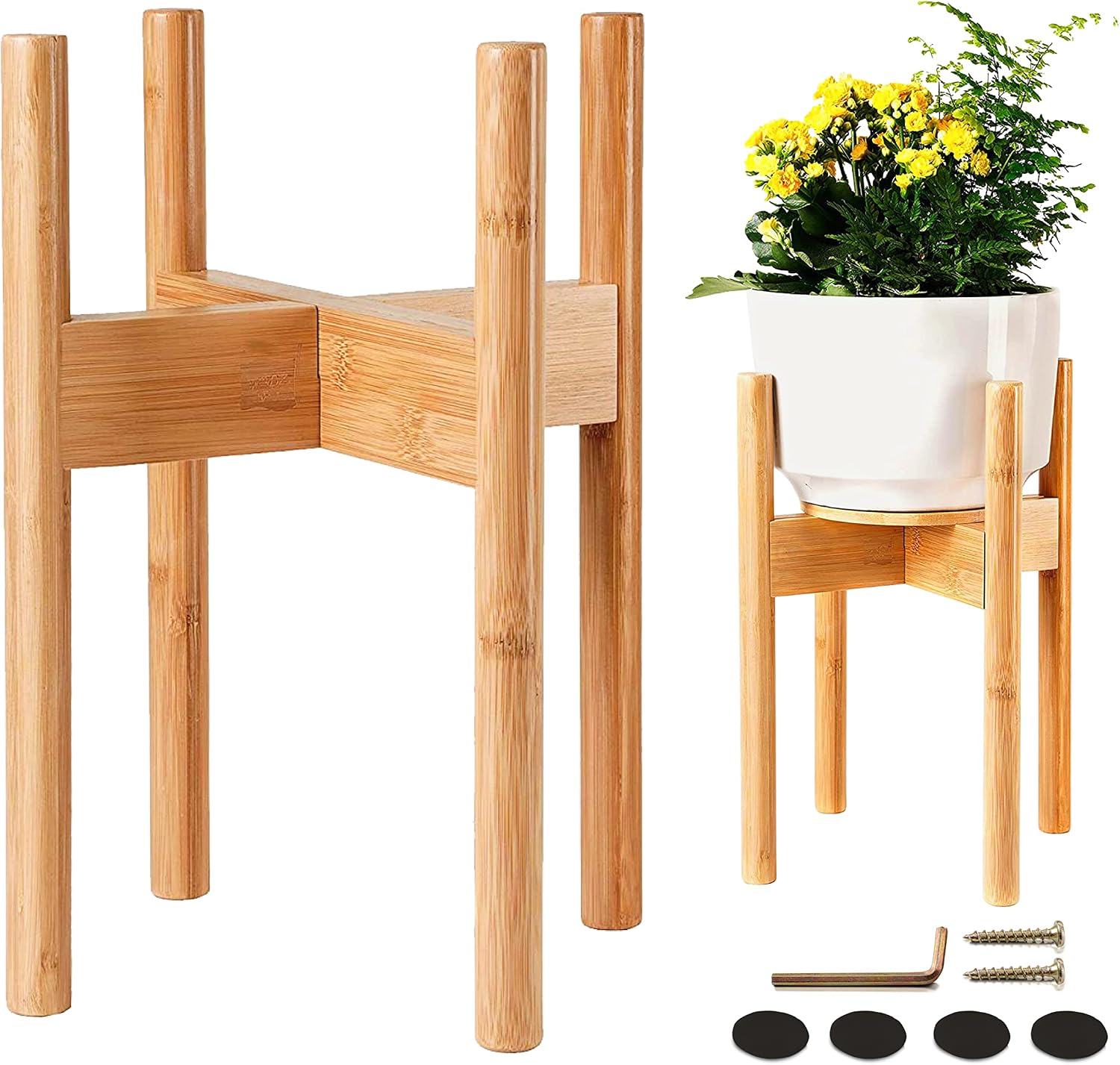 ZPirates Plan Stand Indoor - Bamboo Wood