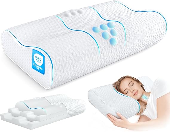 Pillow 16x24 inches - Bed Pillow for Sleeping, Bed Pillow for Back, Stomach, Side Sleepers