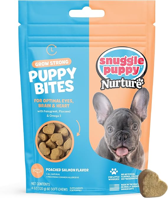 Snuggle Puppy Puppy Bites Grow Strong, Dog Omega 3, 60 Soft Chews
