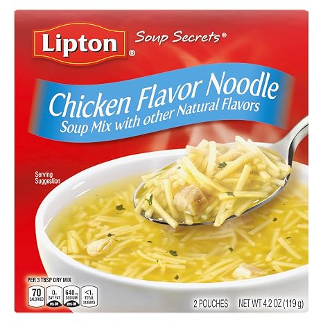 FQDDZ Lipton Soup Secrets Instant Soup Mix Chicken Noodle 4.2 oz