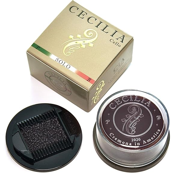 CECILIA SOLO Rosin for Cello, Full Cake, Includes Rosin Spreader