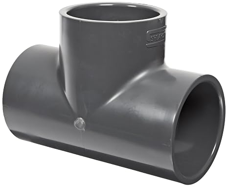 Spears 801 Series PVC Pipe Fitting, Tee, Schedule 80, 1" Socket