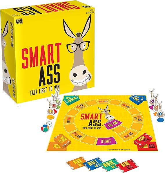 University Games, Smart Ass Trivia The Ultimate Who, What, Where Party Game , for Families and Adults Ages 12 and Up and 2 to 6 Players
