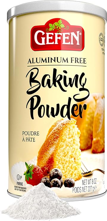 Gefen Baking Powder, 8oz Resealable Container, Gluten Free, Aluminum Free, Cornstarch Free