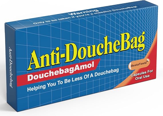 Anti-D*ucheBag Prank Pill Box - Funny Gifts for Men - Christmas Gag Gifts - Empty Box to Fill with Candy