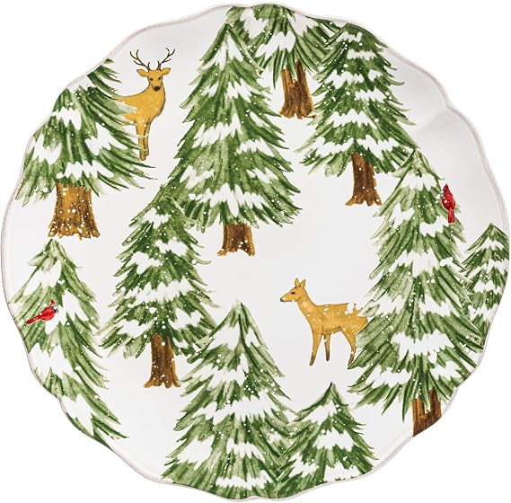 Casafina Ceramic Stoneware 13'' Charger Plate - The Nutcracker Collection, White | Microwave & Dishwasher Safe Dinnerware | Food Safe Glazing | Restaurant Quality Tableware