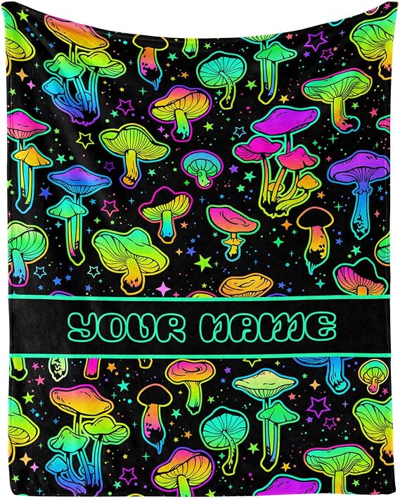 Custom Mushroom Blanket for Teens Adults Gifts, 50 x 60