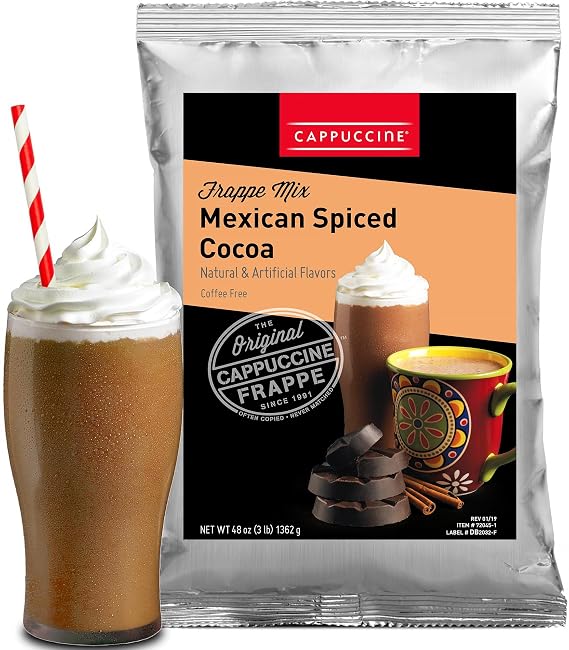 Cappuccine Mexican Spiced Cocoa Frappe Mix, 3 Pound (Pack of 1)