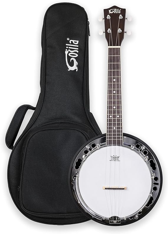 Banjolele 4 String Banjo Ukulele kit Stringed Musical Instruments for Adult Beginner Sapele Body Material Maple Neck Material Type