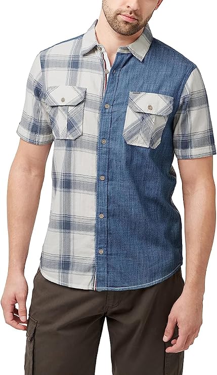Buffalo David Bitton Men's Short Sleeve Plaid Button Down