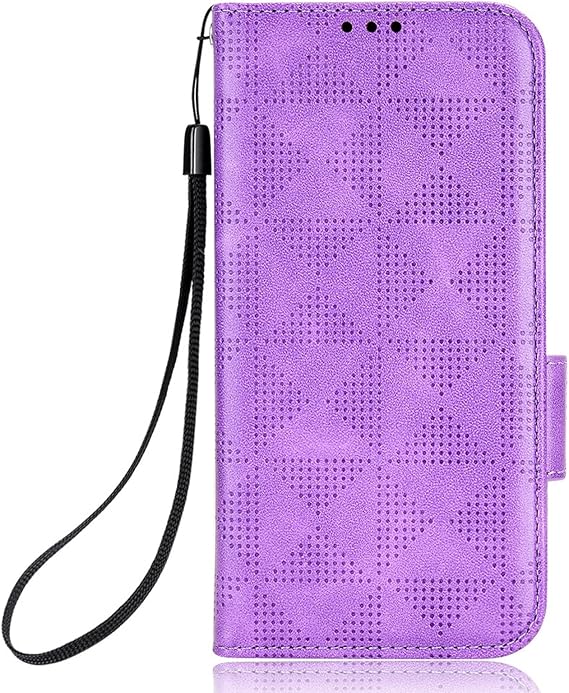 Leather Case for Sony Xperia 1 V, Wallet Flip Case Magnetic Close Shockproof Case,Purple