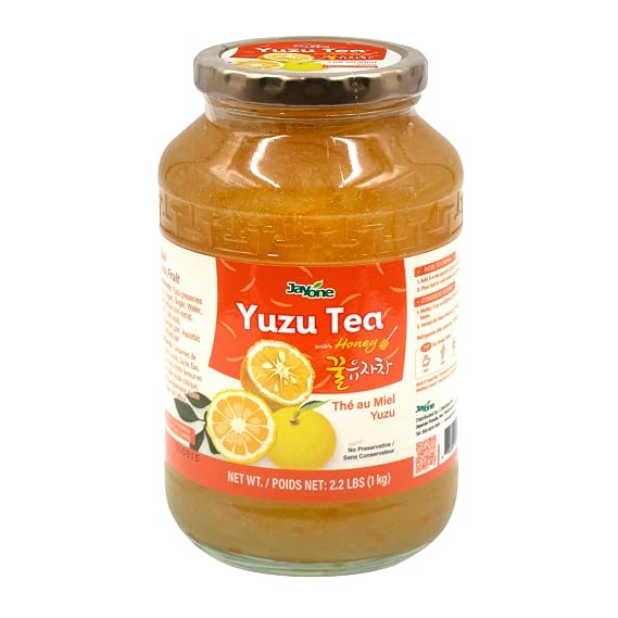 Jayone Korean Honey Yuzu Citron Tea 2.2 lbs - Made with Sugar and Honey, Real Yuzu Peel Marmalade, Bright Citrus Flavor, For Hot & Iced Drinks, Home Cafe & Culinary Use, Product of Korea