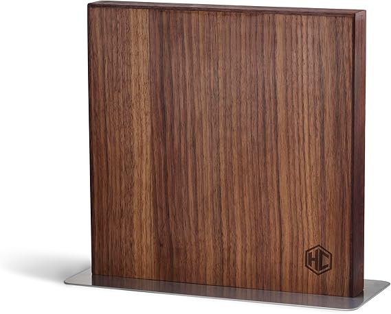 HexClad 13" Magnetic Walnut Kitchen Knife Block Holder