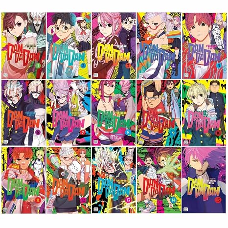 Dandadan Manga Set Vol. 1-15 complete set paperback (15 Books) english & Juliet Music Bookmark 