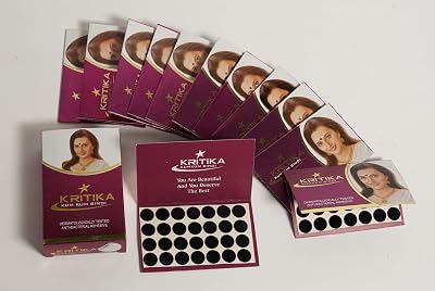 Pack of 12 1152 Pcs Black Round Self Adhesive Bindi, Women Forhead Jewelry, Indian Bindiya Forehead Tika, Reuseable Face Bindi Sticker, Face Stickers Jewels
