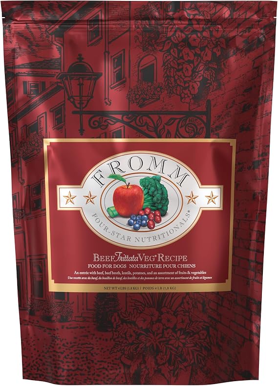 Fromm Four-Star Nutritionals Beef Frittata Veg Dog Food - Premium Dry Dog Food - Beef Recipe - 4 lb