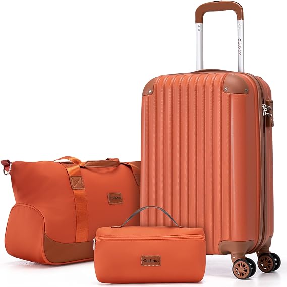 Cosbarn Carry On Luggage,3 Piece Luggage Set,22x14x9 Airline Approved