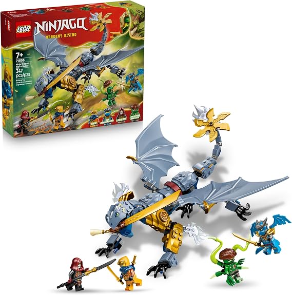 LEGO NINJAGO Ninja Dragon Riyus Battle Building Toy for Boys & Girls - Ninja Poseable Dragon Toy Playset for Kids, Ages 7+ Includes 4 Minifigures for Pretend Play - Gift Idea for Birthdays - 71855