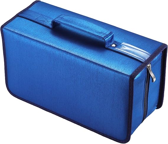 alavisxf xx CD Bag 160 CD/DVD Bag Nylon CD Bags Storage Protective Cover DVD Storage CD Bag for Children Car (Blue 160 Capacity)