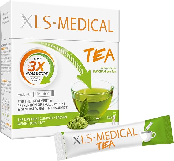 XLS-Medical Weight Loss Tea - Reduces Calories Absorbed from Dietary Fats - Premium Japanese Matcha Tea - With Litramine as Active Ingredient - 30 Sachets, 10-Day Treatment