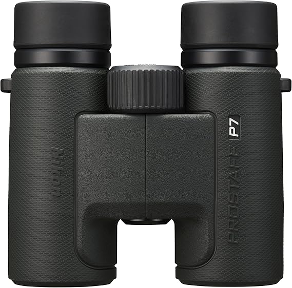 Nikon PROSTAFF P7 8x30 Binocular | Waterproof, fogproof, rubber-armored compact Binocular, oil & water repellent coating & locking diopter | Official Nikon USA Model | 8.7 Degree Angle of View, waterproof down to 3, long eye relief Lead and arsenic-free eco-glass