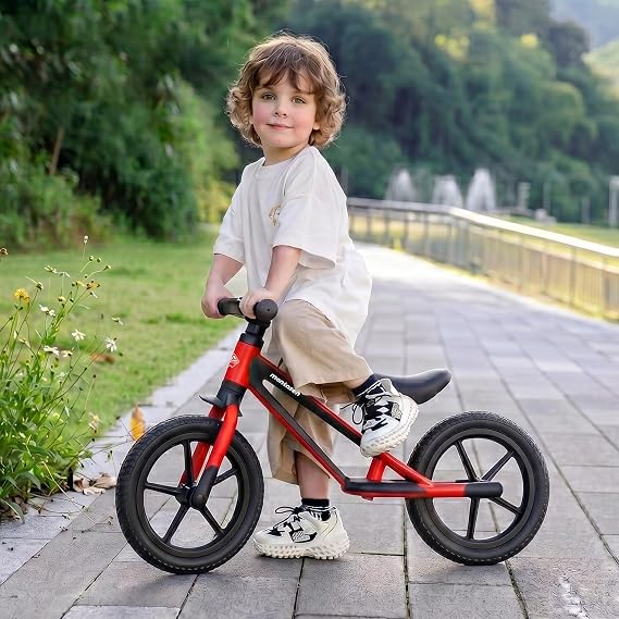 Toddler Balance Bike 2 Year Old,Lightweight Kids Bike for 18 Months to 4 Year Old with No-Pedal Double Frame & Adjustable Seat, No Sharp Points Design, Birthday Gift for Boys Girls