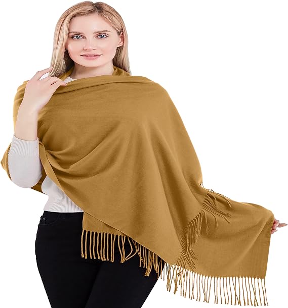 CJ Apparel Thick Solid Color Tassels Design Cotton Blend Shawl Scarf Wrap Stole Throw Head Wrap Pashmina New