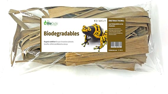 The Bio Dude Southern Palm Fronds/Leaves 6 qt, for Reptiles, Frogs and bioactive terrariums